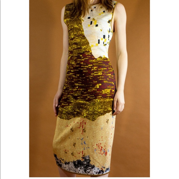 Givenchy abstract pixel print bodycon dress. - Picture 2 of 5